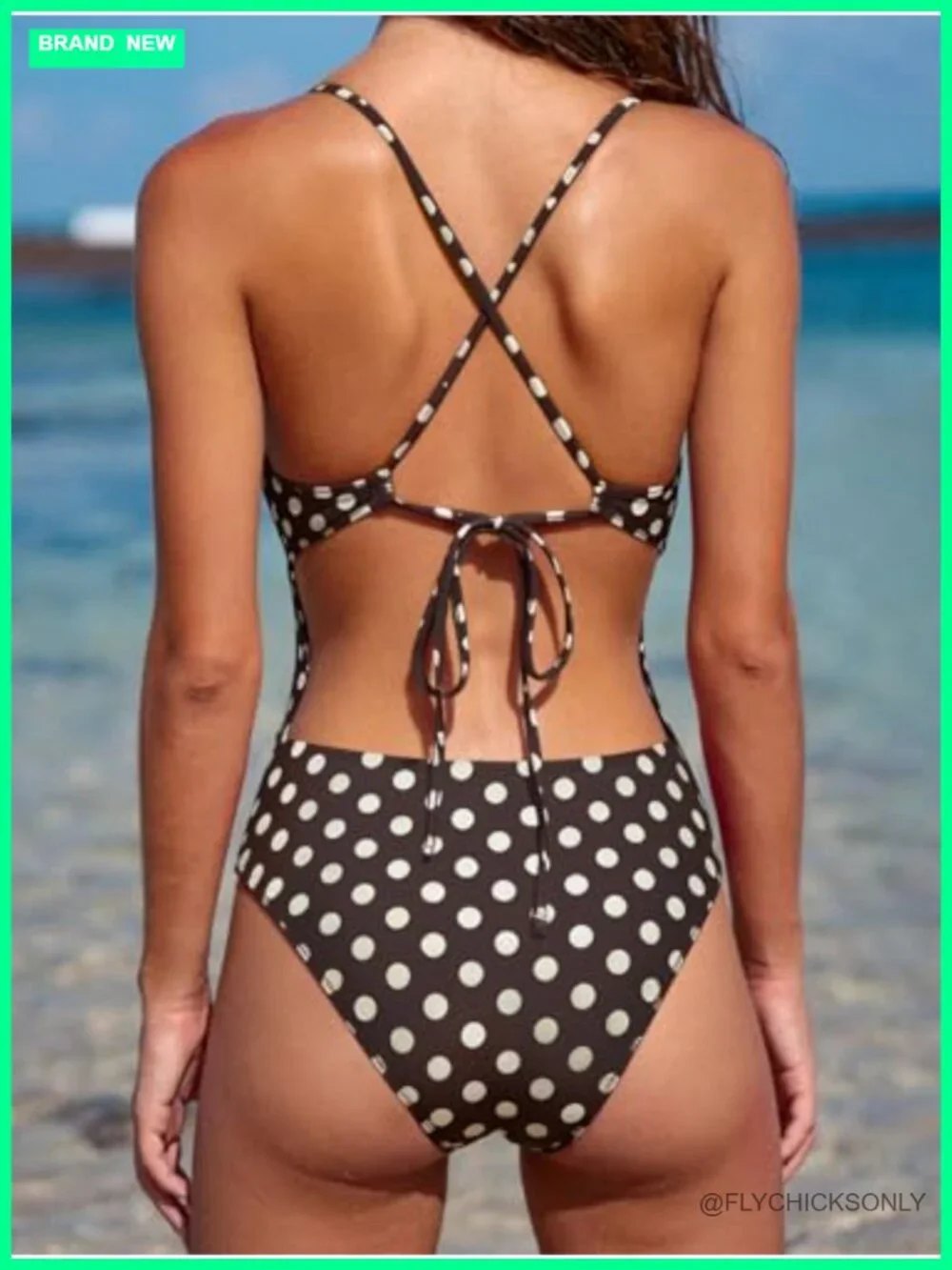 Women's Sexy V Neck One Piece Swimsuit Padded Bathing Suit